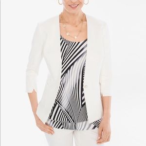 “Chico’s - BLACK LABEL”
3/4-SLEEVE BLAZER PEPLUM